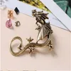 Boucles d'oreilles gothiques Dragon unisexe, argent Antique/cuivre Antique, Clips en os pour une seule oreille, Punk, Piercing, bijoux à la mode pour femmes