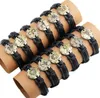 Douze Constellations Bracelets en cuir Bracelets d'enveloppement en cuir Bracelet en cuir zodiaque pour hommes