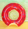 90 cm Donut Nadmuchiwany Pływanie Pływanie Pływanie Pływanie Dorosłych Basen Pływak Raft Beach Zabawki Pływanie Basen Pływak Buja Truskawka Pączek Tubka