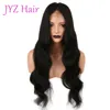 Кружев передний парик натуральный цвет свободная волна бразильская малазийская девственная человеческая волоса с полным кружевным париком необработано дешево для продажи 187q