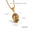 Gold / Silver Buddha Necklace Pendant stainless steel Jewelry For Men Gifts with free chain 22'' * 3MM Rolo Chain