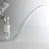 Glass Bong J Hook Adapter for Ash Catchers 14mm 18mm Female Glass Straw Curve Tube Pipes DIY Smoking Accessories
