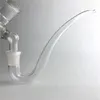 Adaptador de gancho de vidro Bong J para coletores de cinzas 14 mm 18 mm fêmea Tubo de canudo de vidro curvo cachimbos faça você mesmo acessórios para fumar