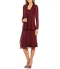 Elegant Sequined Lace Chiffon Mother of the Bride Groom Dresses With Long Sleeve Jacket Tiered Skirt Knee Length Burgundy Lavender Blush