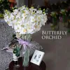 90 cm / 35 "Długość Elegancki Sztuczny Phalaenopsis Kwiaty Motyl Storczykowy Bukiet Dla Bożego Narodzenia Dom Ornament Party Dekoracje Dostawy