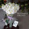 90 cm / 35 "Länge Elegante Künstliche Phalaenopsis Blumen Schmetterling Orchidee Bouquet Für Weihnachten Home Ornament Party Dekorationen lieferungen