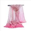 Factory Partihandel Long Chiffon Silk Scarves Designer Kvinna Mode Ny Design Dot Skriv ut halsdukar 160 * 50cm DHL Gratis