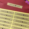 Großhandel-100pcs handgefertigtes benutzerdefiniertes Aufkleber-Etikett mit Liebe für personalisierte Hochzeits-/Geschenk-/Kleidung/Tafel DIY-Geschenketiketten Labels Labels