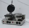 Gaufrier électrique antiadhésif à double cône de crème glacée, 110/220v, usage Commercial, Machine de boulangerie en fer, livraison gratuite
