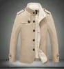 남자 재킷 도매 - 2021 겨울 남성 자켓 플러스 벨벳 짙어지는 코트 고품질 윈드 브레이커 Jacke 따뜻한 남성 의류 1