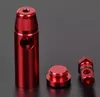 Hållbar aluminiummetallrökning Rocket Bullet Snuff Snorter Sniffer Dispenser Nasal Glass Bongs Tobacco Pipe