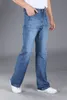 Wholesale-2016 رجل أزرق فلاد جينز بنطلون طويل واسع الساق زائد حجم فضي السراويل bootcut جينز للرجال 27-38 MB16247