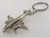 Mini Aircraft Airplane Plane keychain zinc alloy 3D aircraft airplane aeroplane metal key chain 50pcs/lot