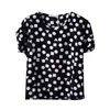 Wholesale- Women Chiffon T-shirts Female Clothing Tops Girls Loose Short Sleeve Striped Shirts New Sale