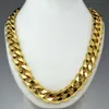 Heavy Mens 18k gold filled Solid Cuban Curb Chain ketting N276 60CM 50cm