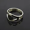 Mode Vrouwen Ringen Zwart Vrouwelijk Symbool Ontwerp Verzilverd Sieraden Hars Party Ringen PR-015