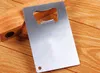 100pcs/lot DHL Fedex Free Shipping Wallet Size Stainless Steel Credit Card Bottle Opener Business Card Beer Openers