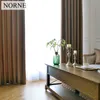 Norne Solid Color Faux Bettwäsche Verdunkelungsvorhänge für Wohnzimmer Moderne Vorhänge für Schlafzimmer Fenster Vorhänge Küche Torbehänge Rolläden