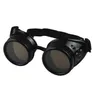 Vente en gros- Arrivée Hommes Femmes Lunettes de soleil Vintage Steampunk Goggles Punk Lunettes de soleil Soudage Cyber Gothic Costume Cosplay