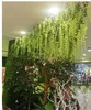 Romántico flores artificiales simulación wisteria vid decoraciones de boda long corta seda planta ramo de ramo jardín de oficina accesorios nupciales