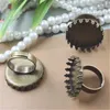 10 stks 6 kleuren ronde 25mm cabochon ring base vintage diy sieraden bevindingen componenten verstelbare ring blanks