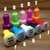 2 USB Colorful Car Charger Cigarette Port 5v 1A Micro auto power Adapter Dual USB for Apple samsung s7