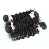 Brazilian Deep Wave Hair 400g water wave virgin hair Natural Color brazilian hair weave bundles 4 Pcs