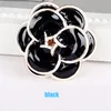 Broches de flores de camelia esmaltados de alta calidad para mujer, dama, boda, ramo de novia, broche, vestidos, alfileres, joyería de moda, regalos de fiesta, 222m