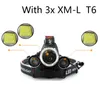 Litwod 3T6ヘッドランプ3X XML T6 LEDヘッドライト9000ルーメンヘッドランプ懐中電灯トーチランタルナLEDヘッドランプ90度ナイト7660817