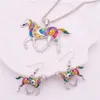 Großhandels-Bunte Pferd Halskette Emaille Brincos Vintage Ethnische Tier Anhänger Für Frauen Modeschmuck 2016 Drop Shipping