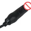 Soft Silicone Inflatable Black Dildo Anal Plug Masturbation Penis Butt Plug Sex Toy for Women CPBP028396093