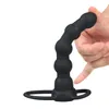 New Vibrating Double Penetration Strapon Anal Dildo 55039039 Black Silicone Strap On Penis Anal Plug Sex Products Adult 2335358