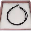 Fabric Cord Bracelet Black Authentic 925 SilverFits European Style Jewelry Charms Beads Andy Jewel 590749CBK-S5201846