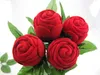 Good Beautiful and romantic Red Rose Jewelry Box Wedding Ring Gift Case Earrings Storage Display Holder G199