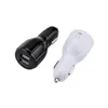 Dual USB Fast Charging Adapter 2Port QC3.0 Snelle lading 3A Quick Charge Car Charger Telefoon oplader met OPP-pakket