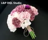 Stunning Bridal Bouquets New Arrival Stunning Wedding Flowers Accessories Pink New Arrival Bouquets Free Shipping 20*25cm