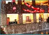 4m * 3m400led 4m * 4m levou luzes de cortina flash cachoeiras luzes de água de água ao ar livre de Natal. Decorativo do casamento