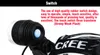 Cree T6 strålkastare 10W LED HEAD LAMP BIKE Frontljuslampa 5000Lumen Fokus för fiske Cykel Ridding Camping Vandring Gratis frakt