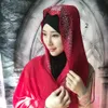 1pc muslimsk hijab för kvinnor fyrkantig halsduk turban hijab huvudbeläggningar silkeslen satin wraps mode halsdukar islamisk bandana svart stor s9426946