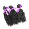 3 teile/los verworrene lockige faser Haareinschlagfaden natürliche farbe 1B Hochtemperatur Haarwebart Haarverlängerung kostenloser versand