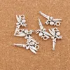 200PCs Flying Tinker Bell Fairy Charm Beads Mic Antika Silver Pendants Smycken DIY 25x13.6mm L130