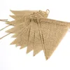 15 Vlaggen Vintage Jute Hessian Jute Bunting Banner Bruiloft Party Photography Props Decoration Banner