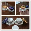 Bouteille de crème pour les yeux 15g bouteilles d'emballage en verre violet or, pot de crème emballage bouteilles de cosmétiques de voyage F20171668