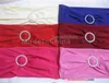 Bandas de cadeira de spandex brancas com shinestonespanex redondo arcos com diamante fivela 100pcs muito 50777792