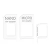 4 i 1 Noosy Nano Micro SIM-adapter Mata ut stift SIM-kort Retail Box för universell smartphone DHL fri frakt