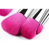 9PCs Professional Makeup Brushes Set Powder Cosmetic Tool Synthetic Bag Blue #R56