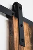 Classical Rustic Antique Black Wooden Sliding Barn Door Hardware Interior American Rolling Track Roller Set Kit