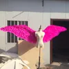 Trasporto libero di SME La piuma bianca di grandi dimensioni di angelo ali le belle ali di fata rosse della rosa rifornimenti di prestazione della fase