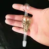 Big Bass pote osso bongs acessórios, tubulações de óleo Burner Único vidro Bongos tubulações de água Cachimbo de vidro plataformas petrolíferas fumadores com conta-gotas