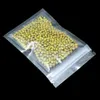 100 stks partij 10x15 cm Poly Plastic RESEALABLE Rits voedsel opslag verpakking tas voor gedroogde noten bonen plastic zelf-afsluitbare herbruikbare verpakking pouch